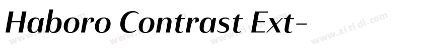 Haboro Contrast Ext字体转换